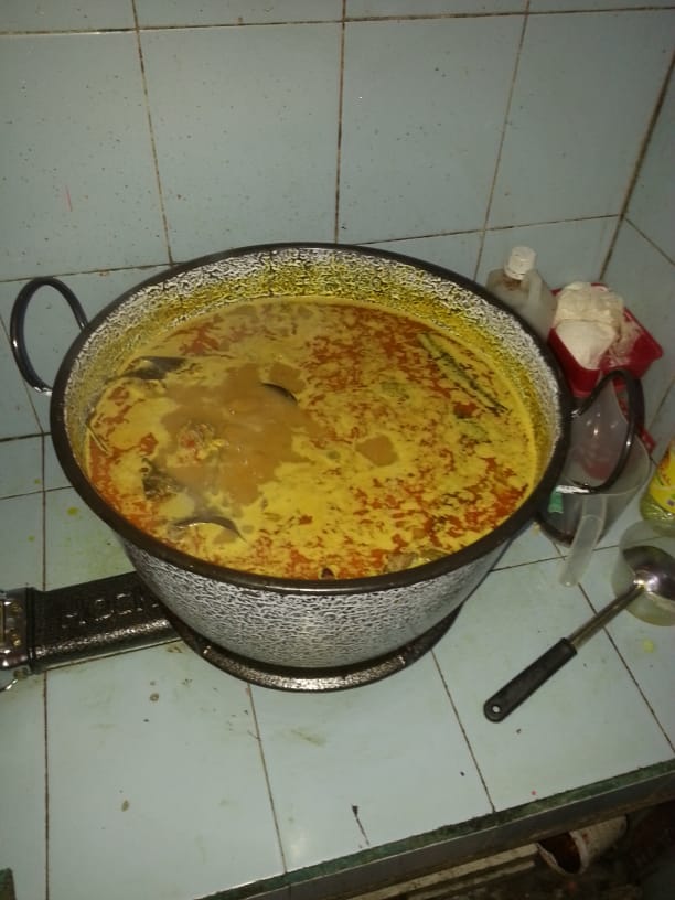 Cooked Aqiqah meat in curry gravy